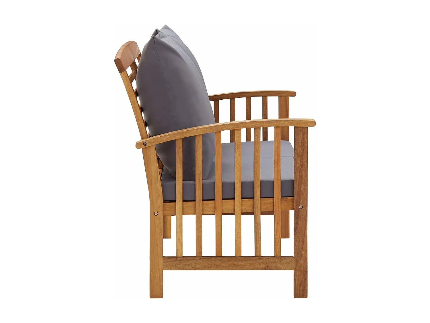 Banc de jardin avec coussins 119 cm Bois solide d'acacia