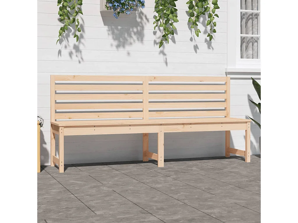 Panca da giardino 201,5 cm in legno di pino massiccio