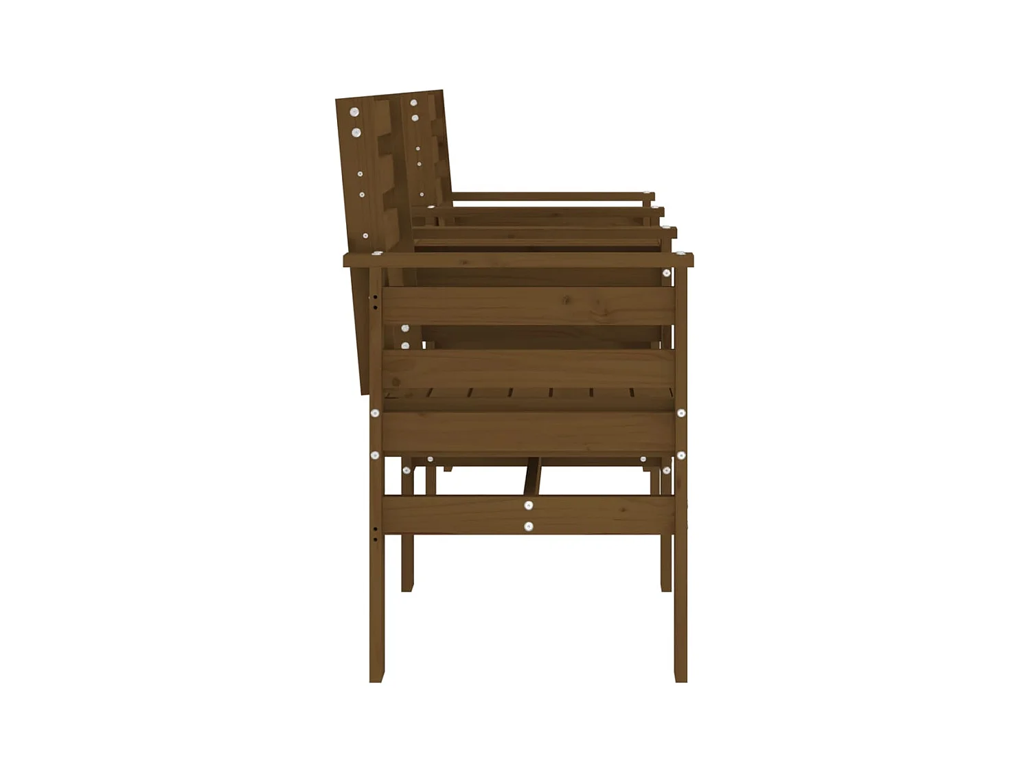 Banc de jardin avec table 2 places brun miel bois massif de pin