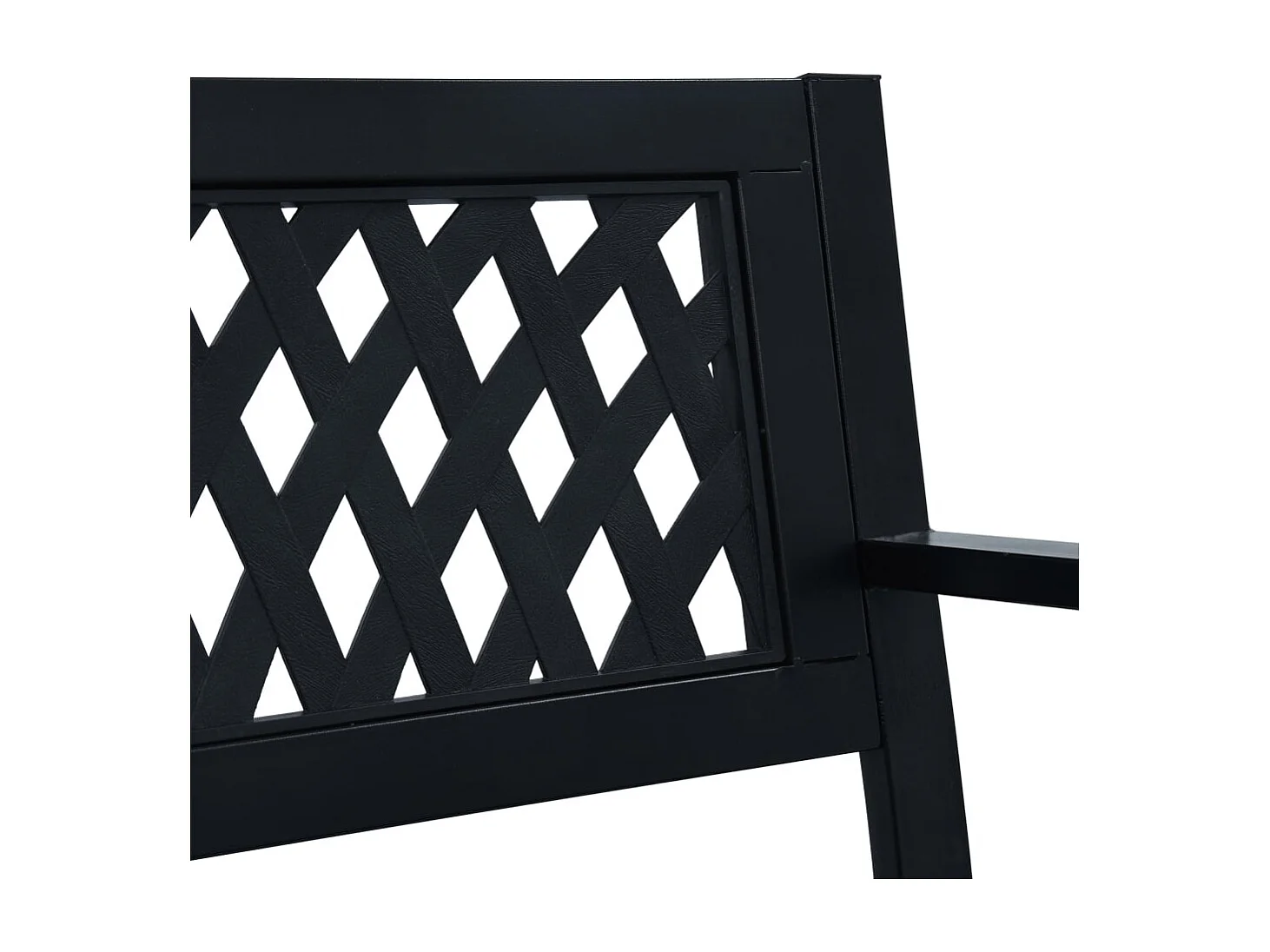 Banc de jardin 125 cm Noir Acier