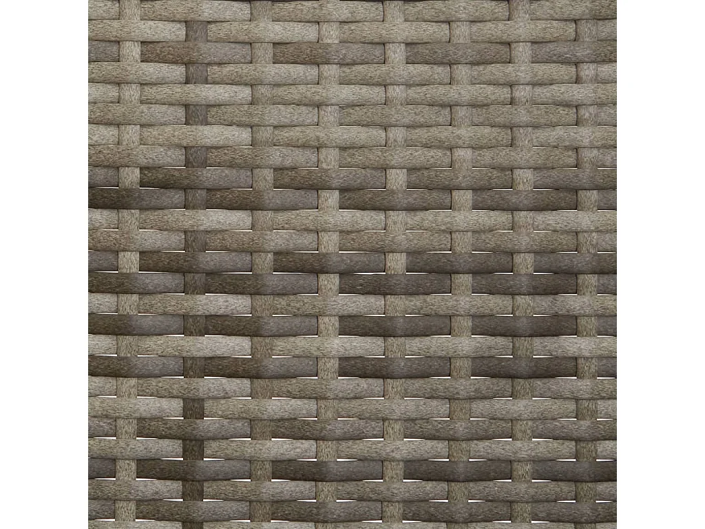 Banco de jardim de 2 lugares com almofadas tecidas em resina cinza