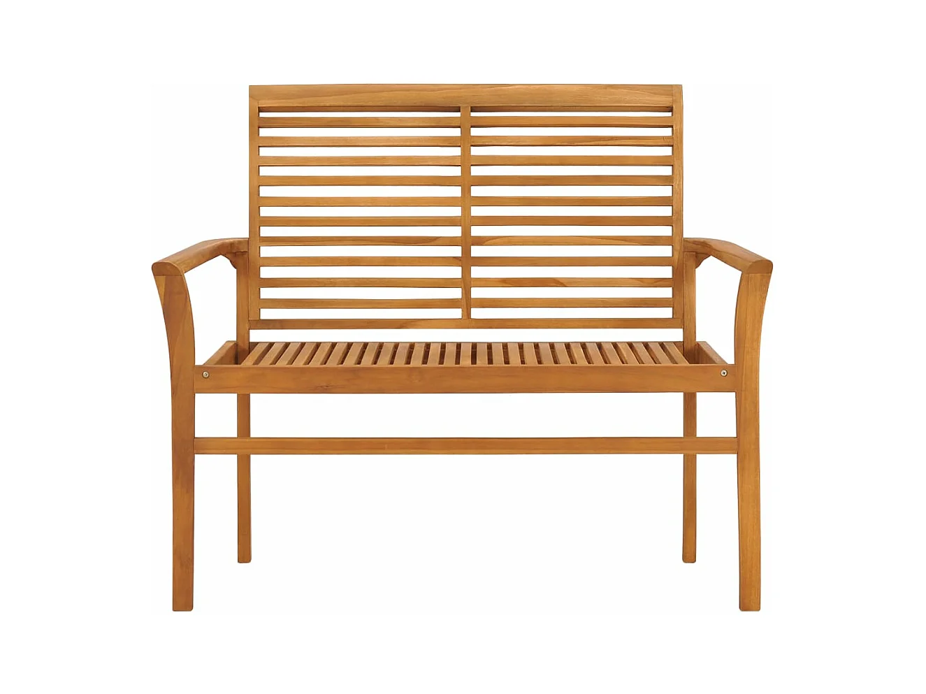 Tuinbank met taupe kussen 112 cm Massief teakhout