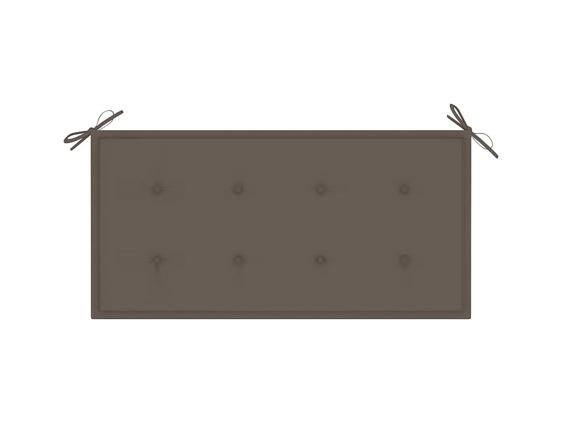 Tuinbank met taupe kussen 112 cm Massief teakhout