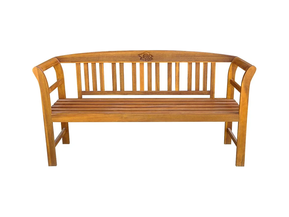 Banc de jardin avec coussin 157 cm Bois d'acacia massif