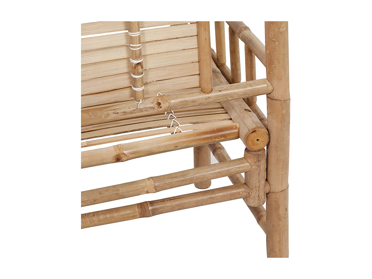 Banc de jardin avec coussin 120 cm Bambou