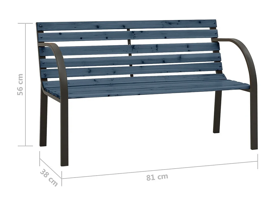 Banc de jardin pour enfants 81 cm bois de pin chinois gris