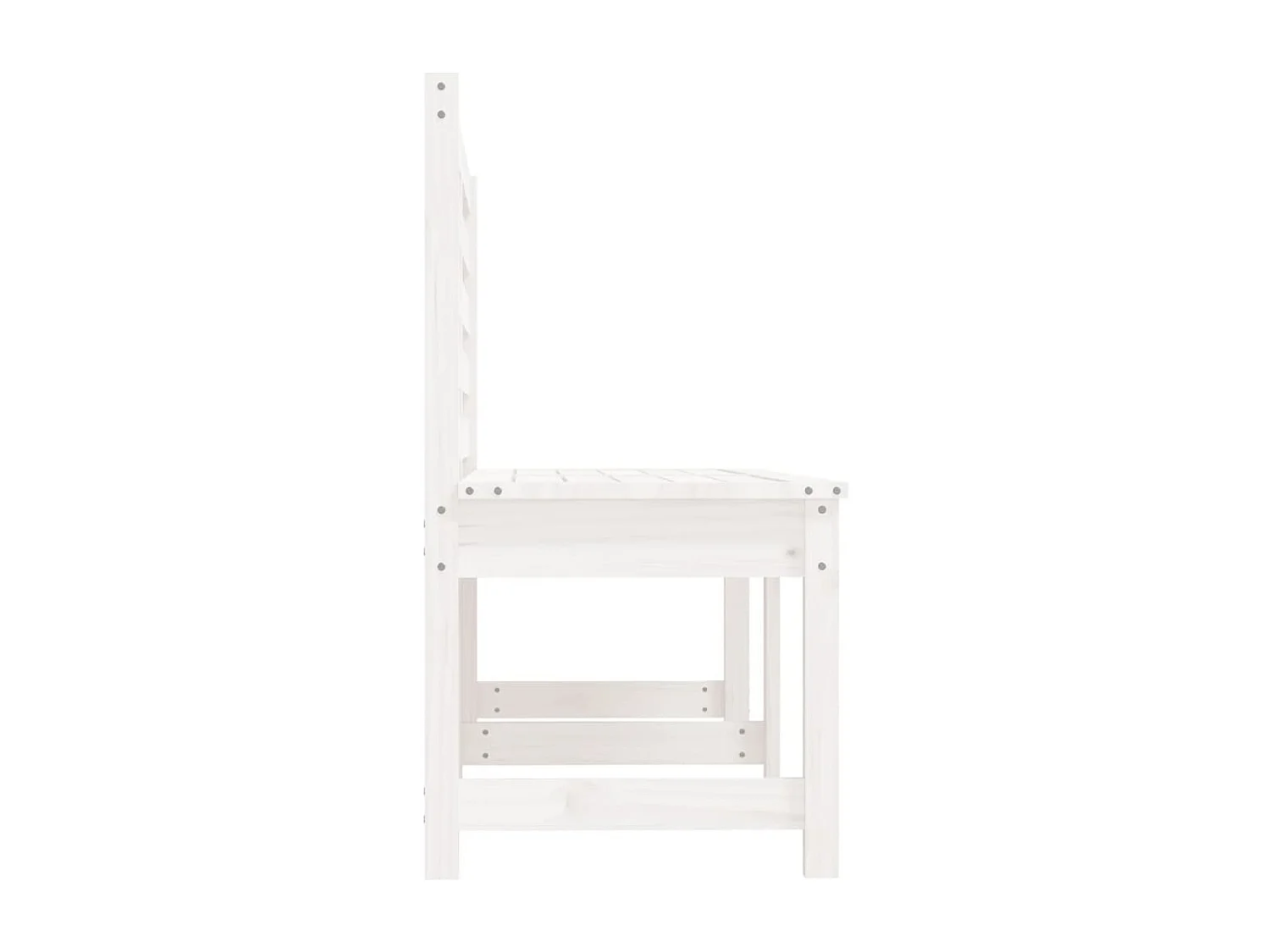 Banc de jardin blanc 157,5 cm bois massif de pin