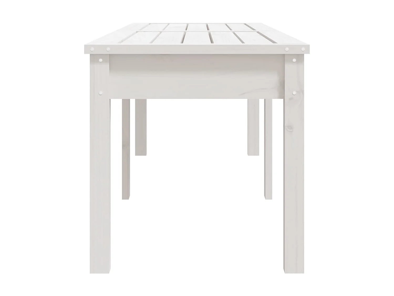 2-Sitzer-Gartenbank weiß 159,5x44x45 cm massives Kiefernholz