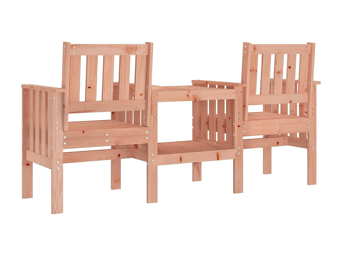 Gartenbank mit 2-Sitzer-Tisch aus massivem Douglasienholz