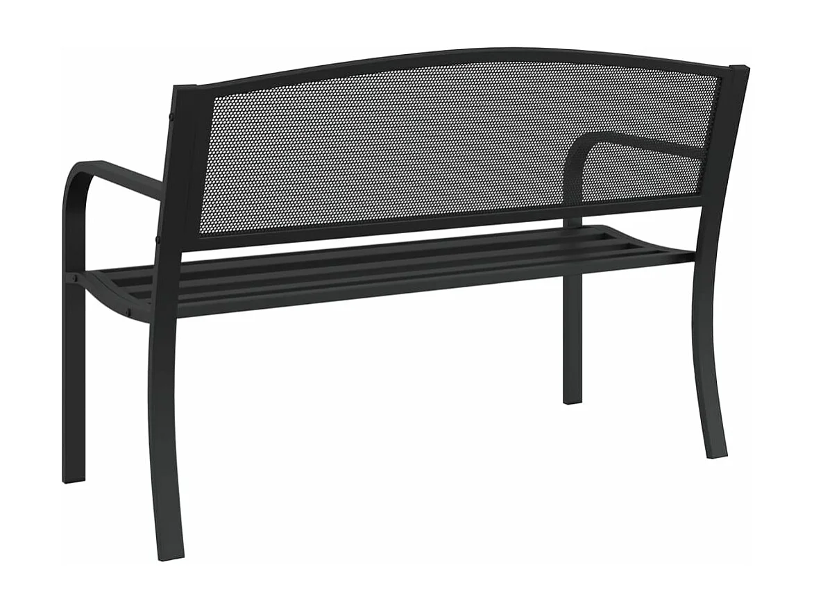 Banco de jardim 119 cm em aço preto