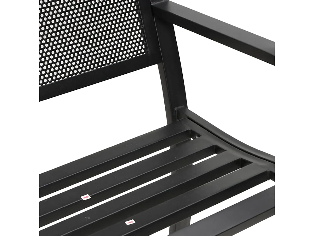 Banco de jardim 119 cm em aço preto