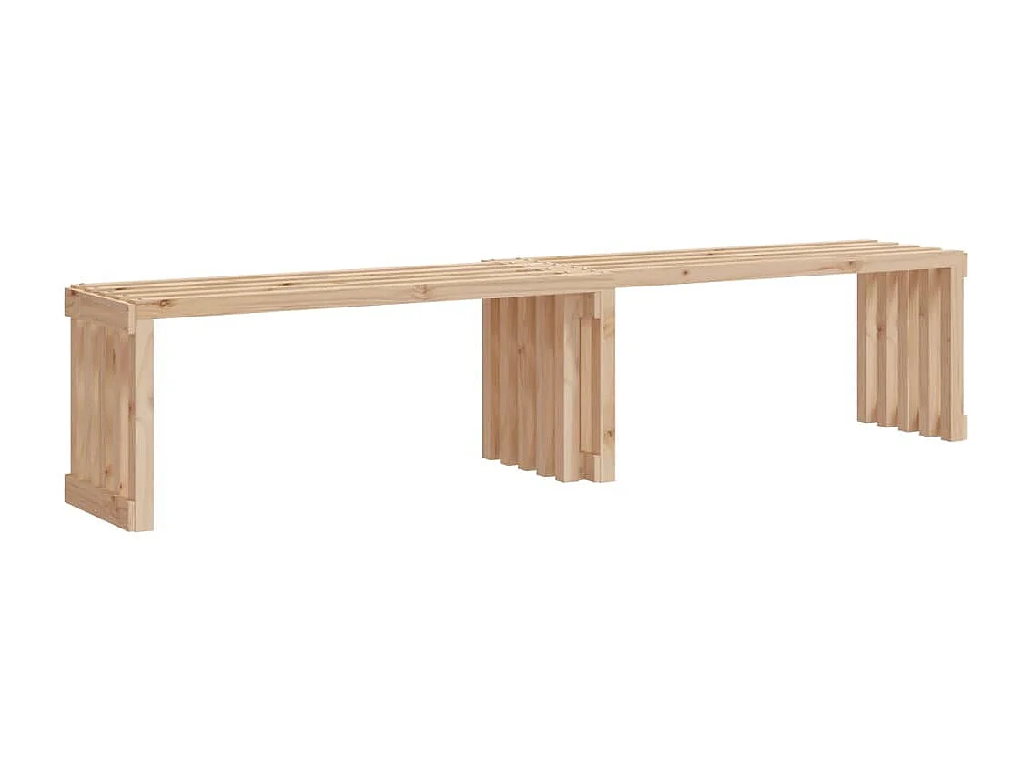 Uitschuifbare tuinbank 212,5x40,5x45 cm massief grenenhout