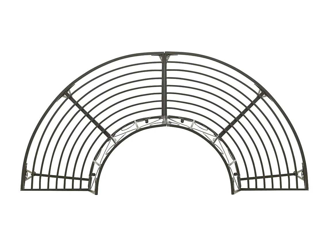 Gartenbaumbank Halbrund 160 cm Stahl