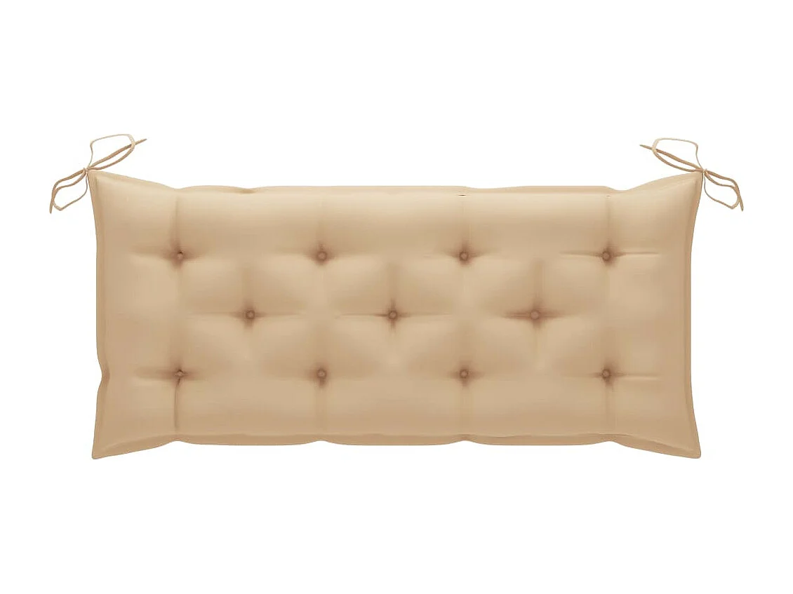 Panca da giardino pieghevole con cuscino 118 cm Bambù