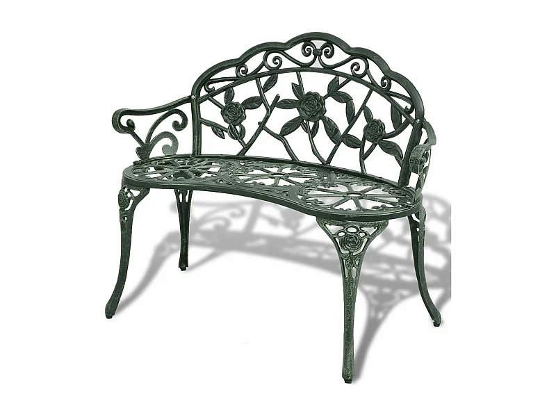 Banc de jardin 100 cm Aluminium coulé Vert