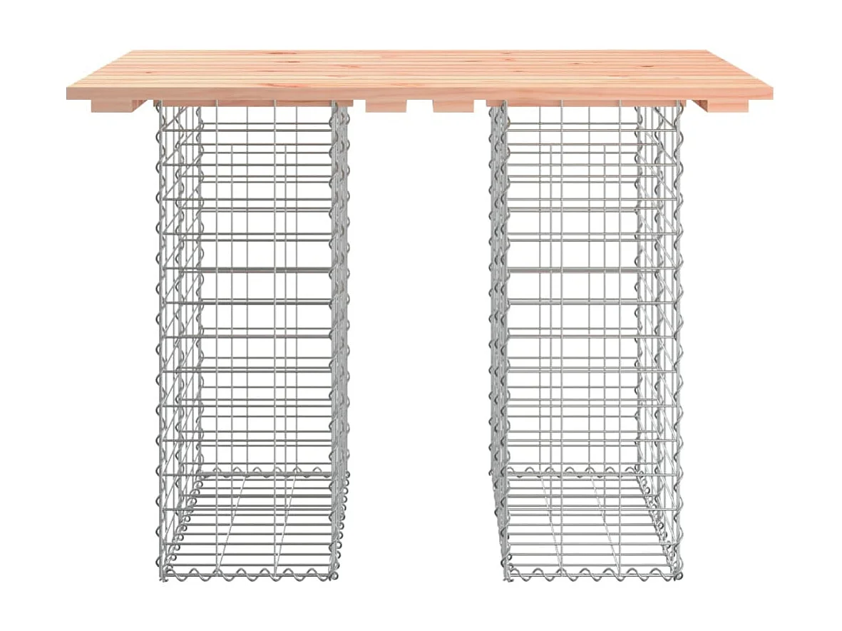 Banc de jardin design gabion 100x70x72cm bois massif de douglas