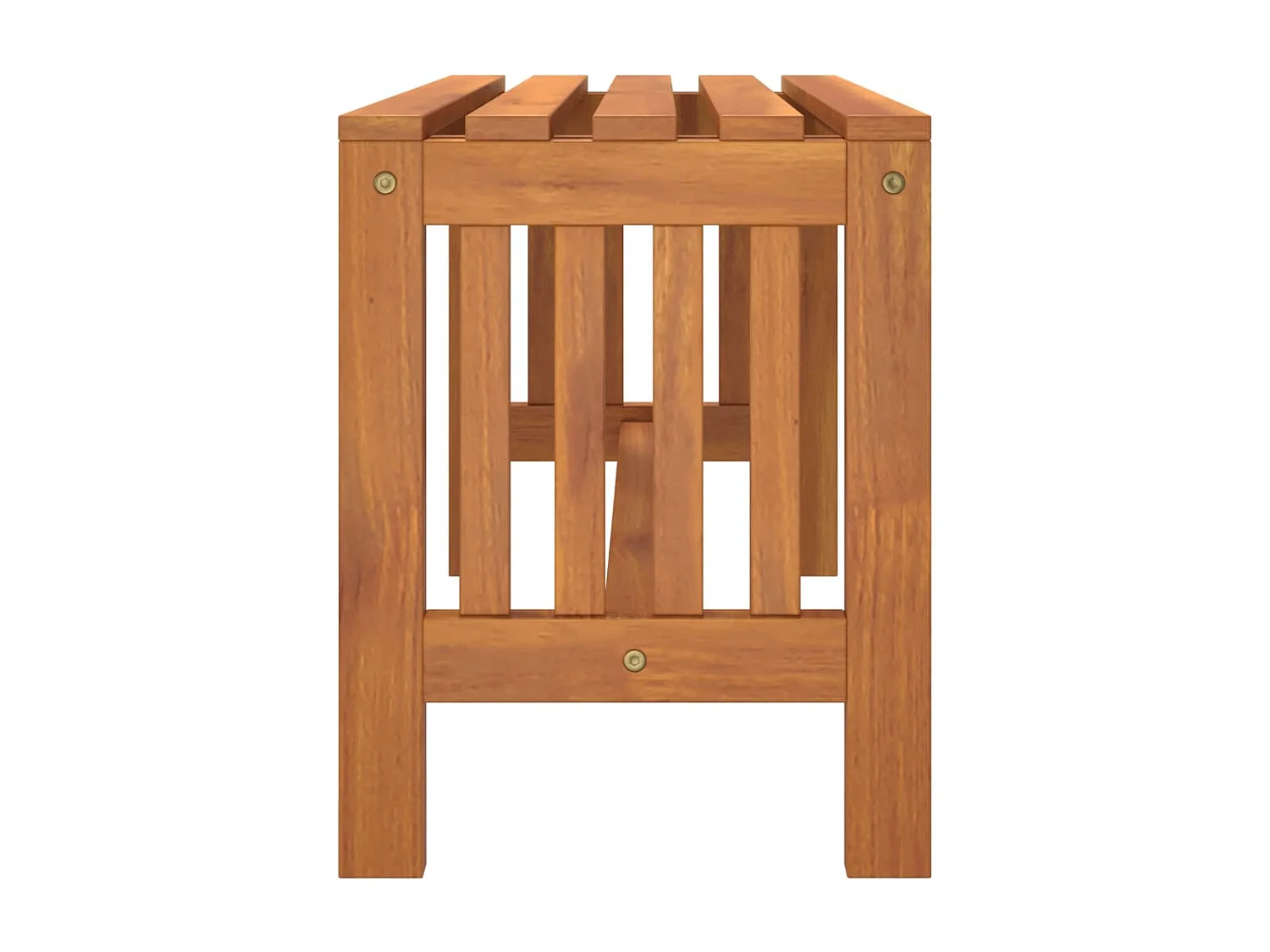 Banco de jardín 80 cm madera maciza de eucalipto