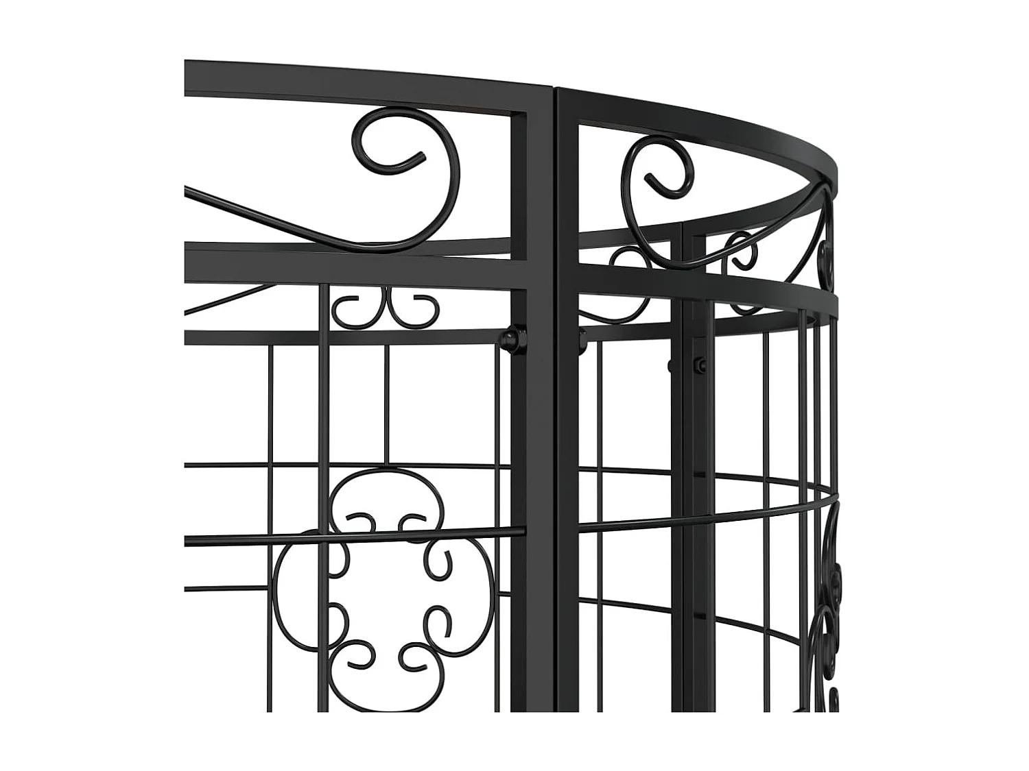 Banc circulaire tour d'arbre Ø137 cm Noir Acier