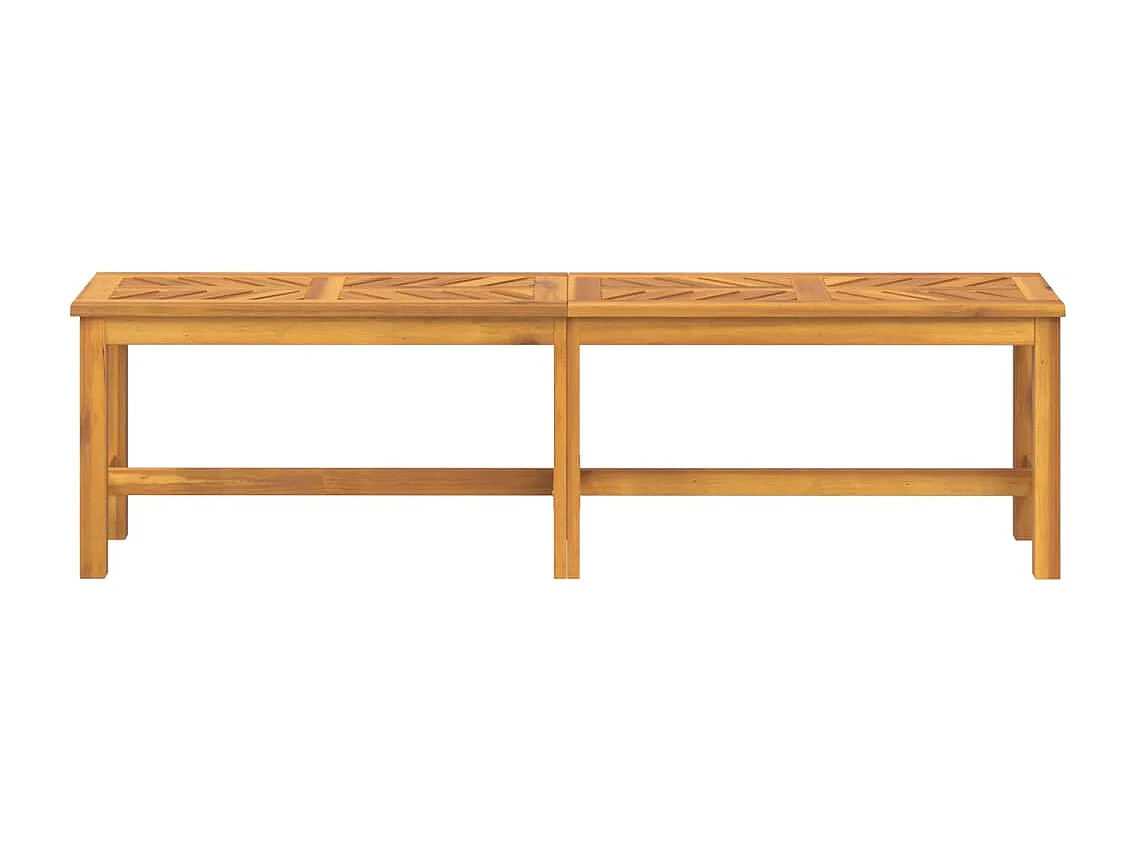 Banco de jardín 150 cm de madera maciza de acacia