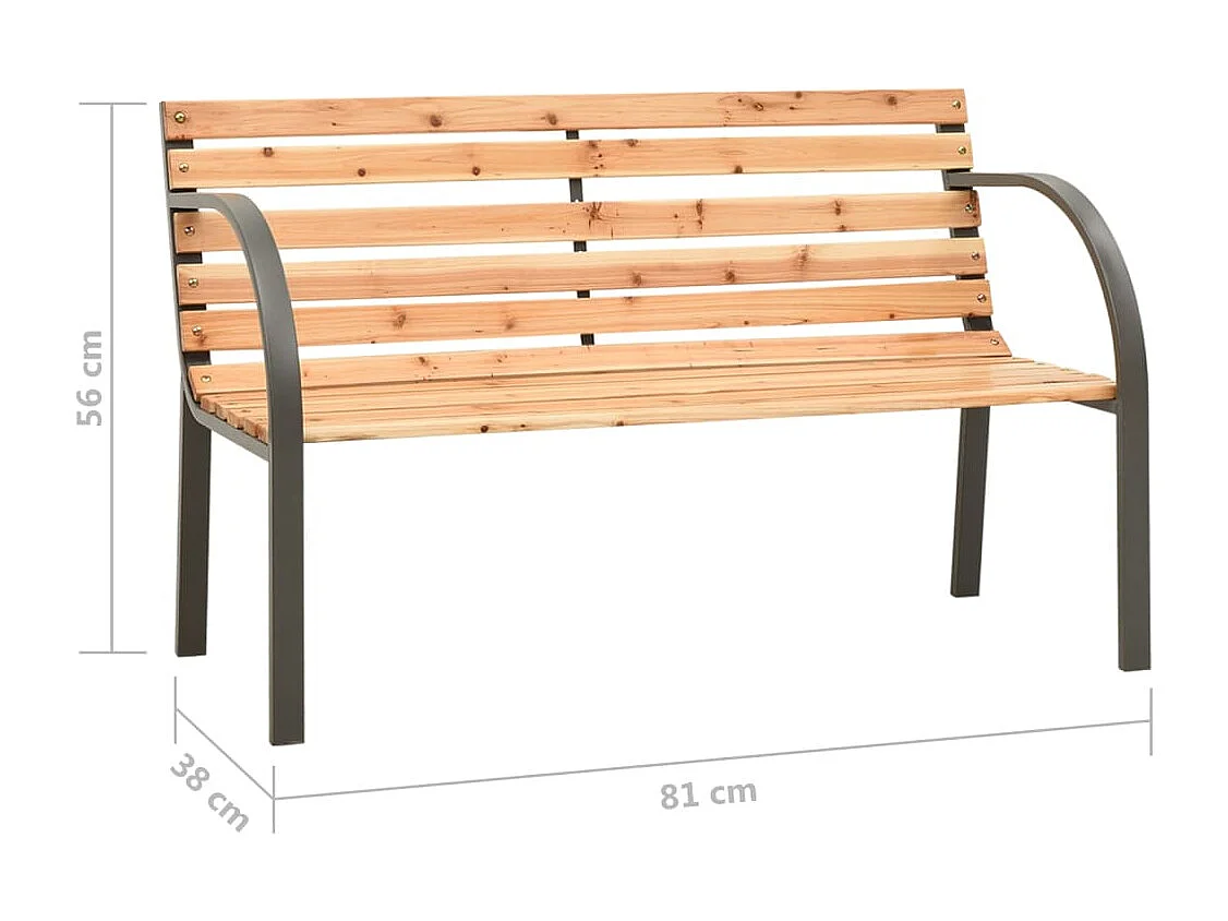 Banco de jardín para niños 81 cm madera de pino chino
