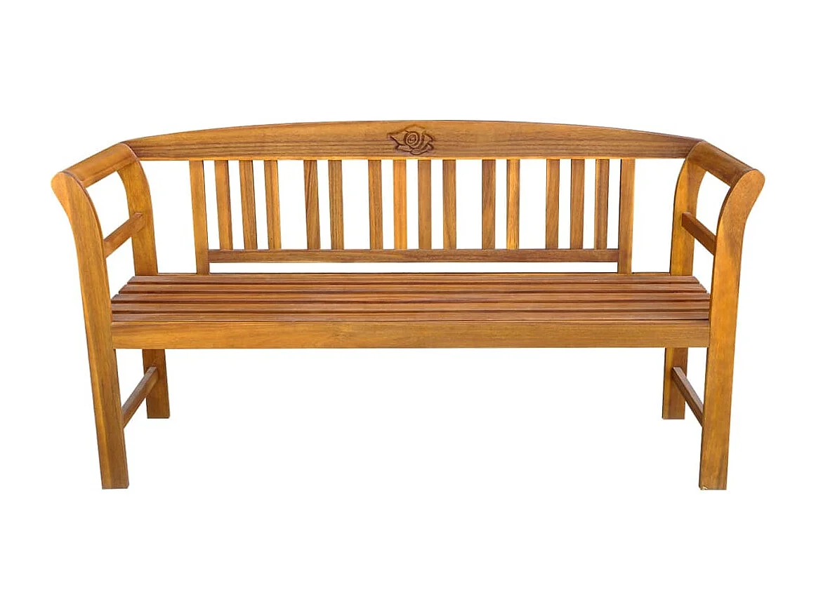 Panca da giardino con cuscino 157 cm Legno massello di acacia