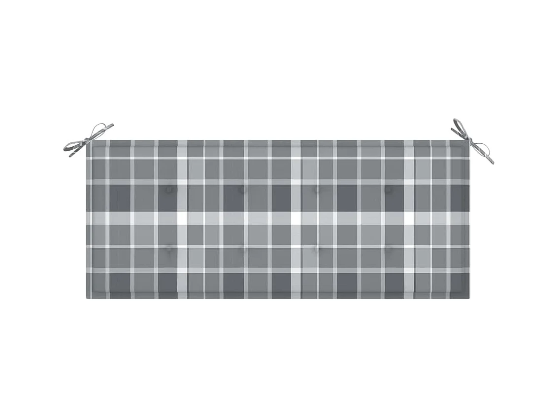 Banc de jardin 2 places avec coussin 120 cm Bois d'eucalyptus