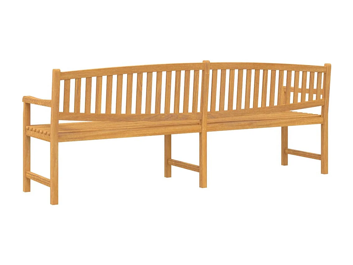 Banc de jardin 228x59,5x90 cm bois de teck solide