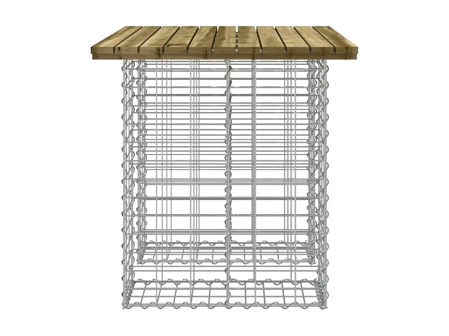 Banc de jardin design gabion 100x70x72 cm bois de pin imprégné