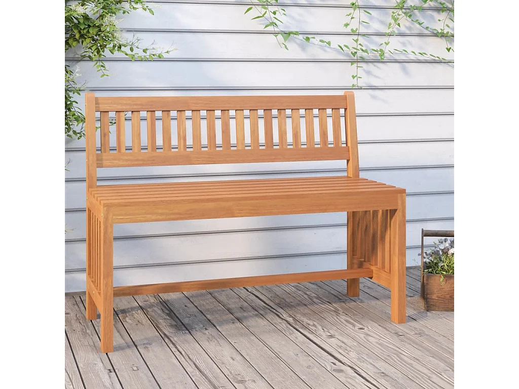 Gartenbank 110 cm aus massivem Eukalyptusholz