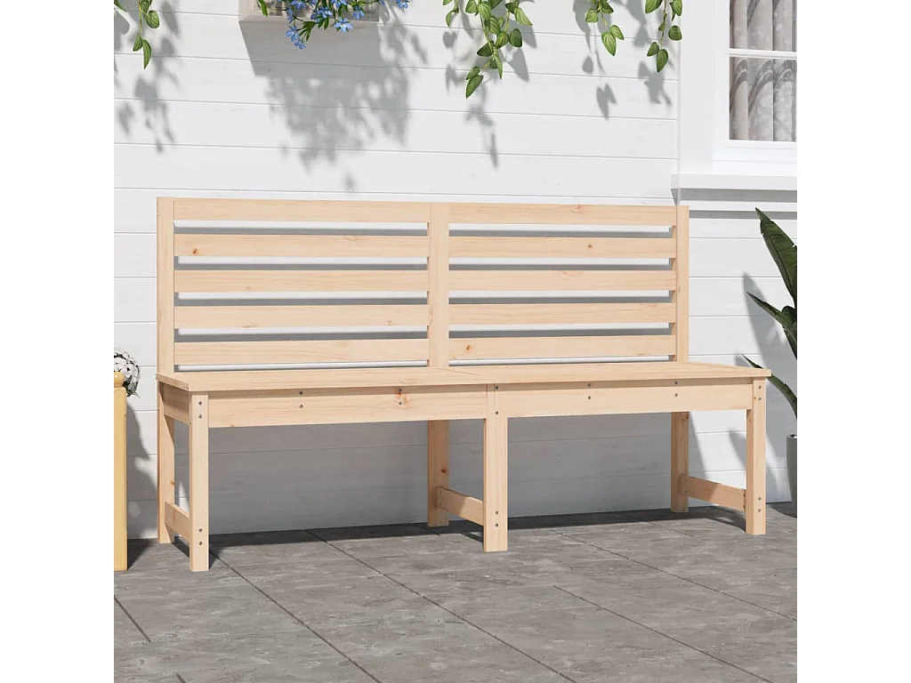 Banc de jardin 157,5 cm bois massif de pin