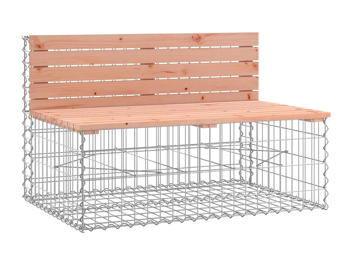 Banc jardin design gabion 287x71x65,5 cm bois massif de douglas