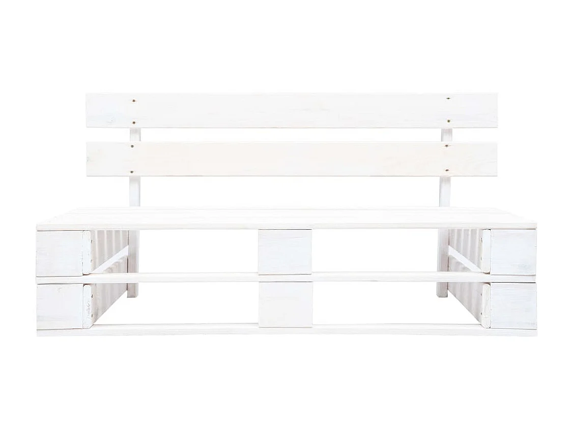 Panca da giardino in legno bianco grigio