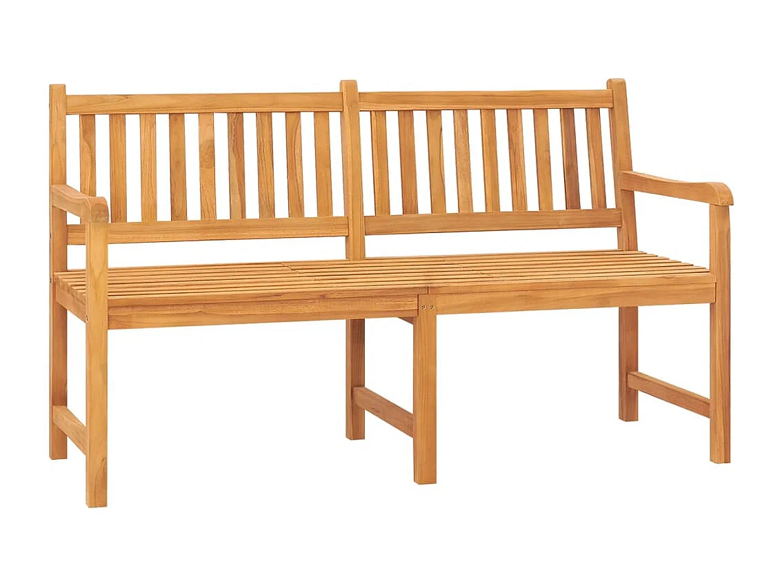 Banc de jardin 3 places avec table 150 cm bois de teck massif