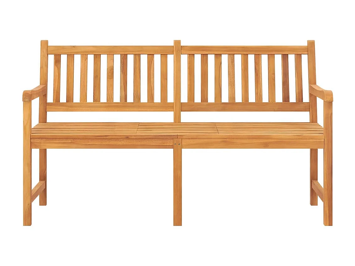 Banc de jardin 3 places avec table 150 cm bois de teck massif