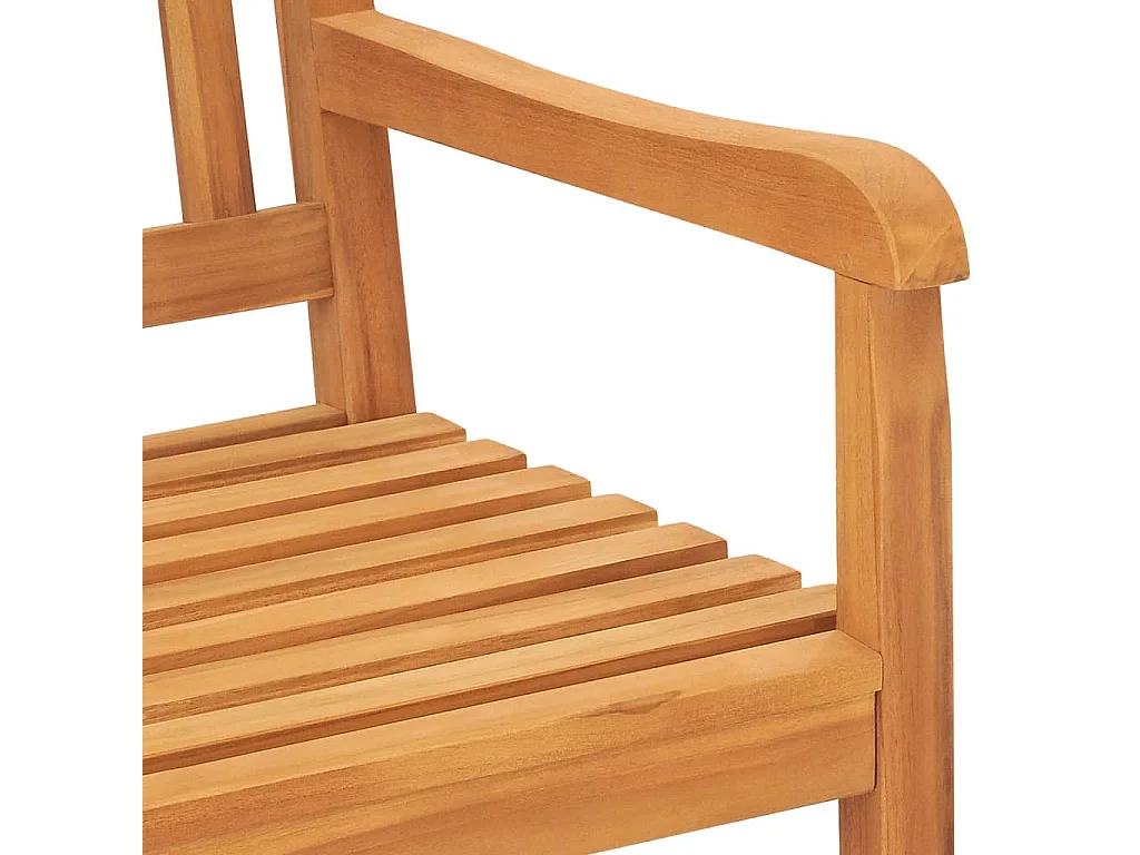 Banc de jardin 3 places avec table 150 cm bois de teck massif