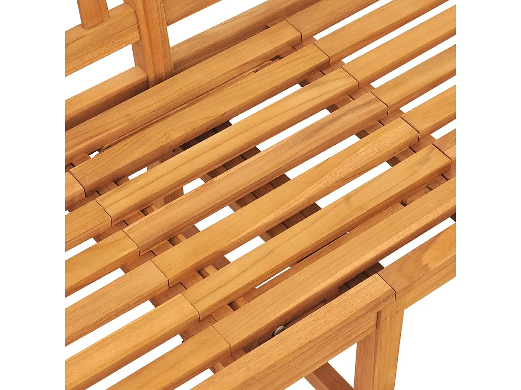 Banc de jardin 3 places avec table 150 cm bois de teck massif