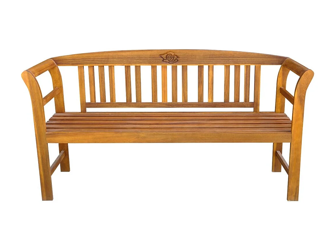 Banc de jardin avec coussin 157 cm Bois d'acacia massif