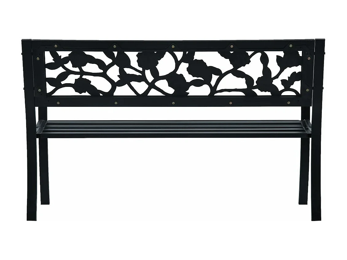 Banco de jardim 125 cm em aço preto