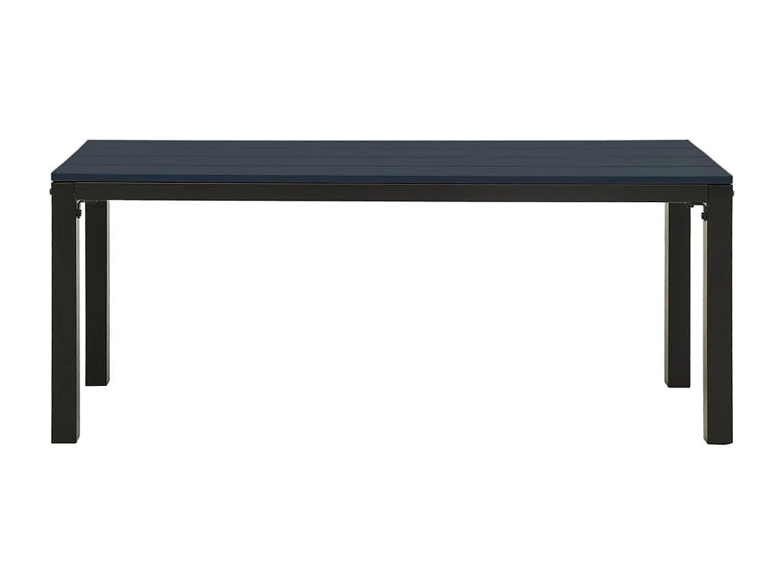 Banco de jardim 110 cm em aço e WPC preto