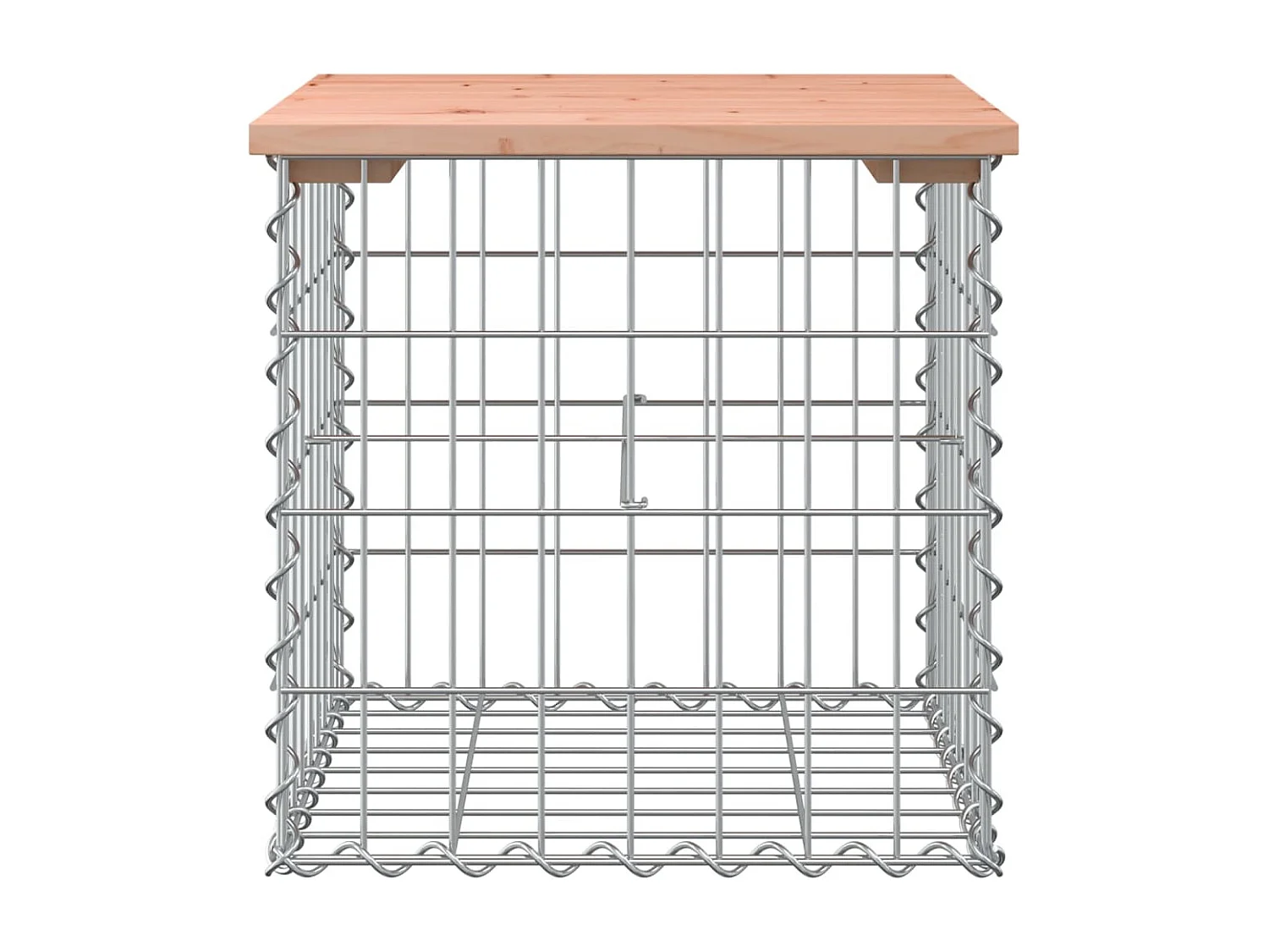 Panca da giardino gabbione di design 43x44x42 cm in legno massello di abete Douglas