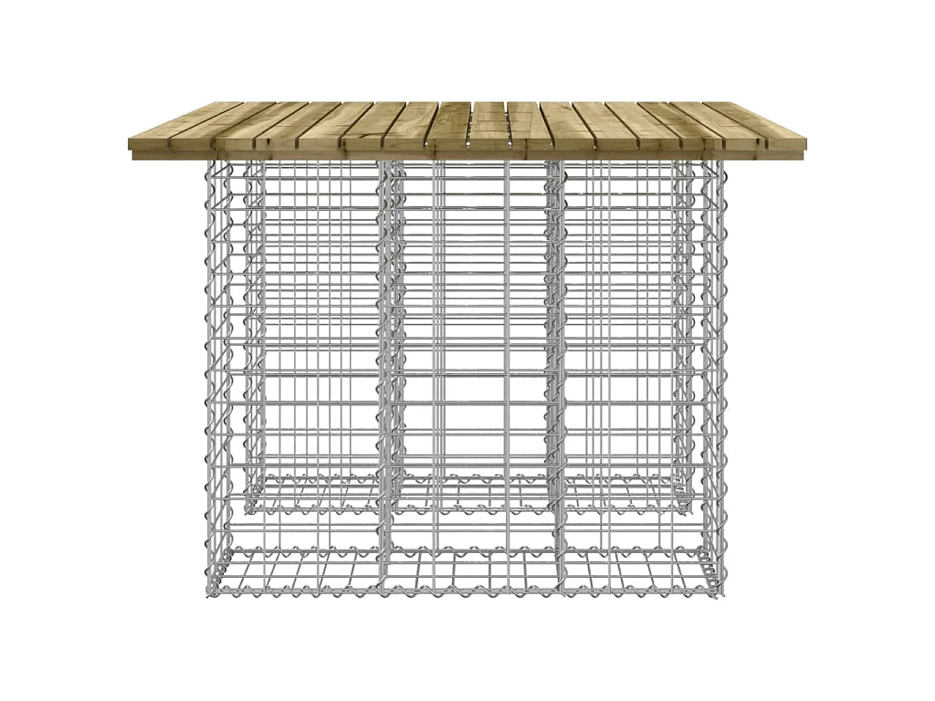 Panca da giardino gabbione design 100x102x72 cm in legno di pino impregnato