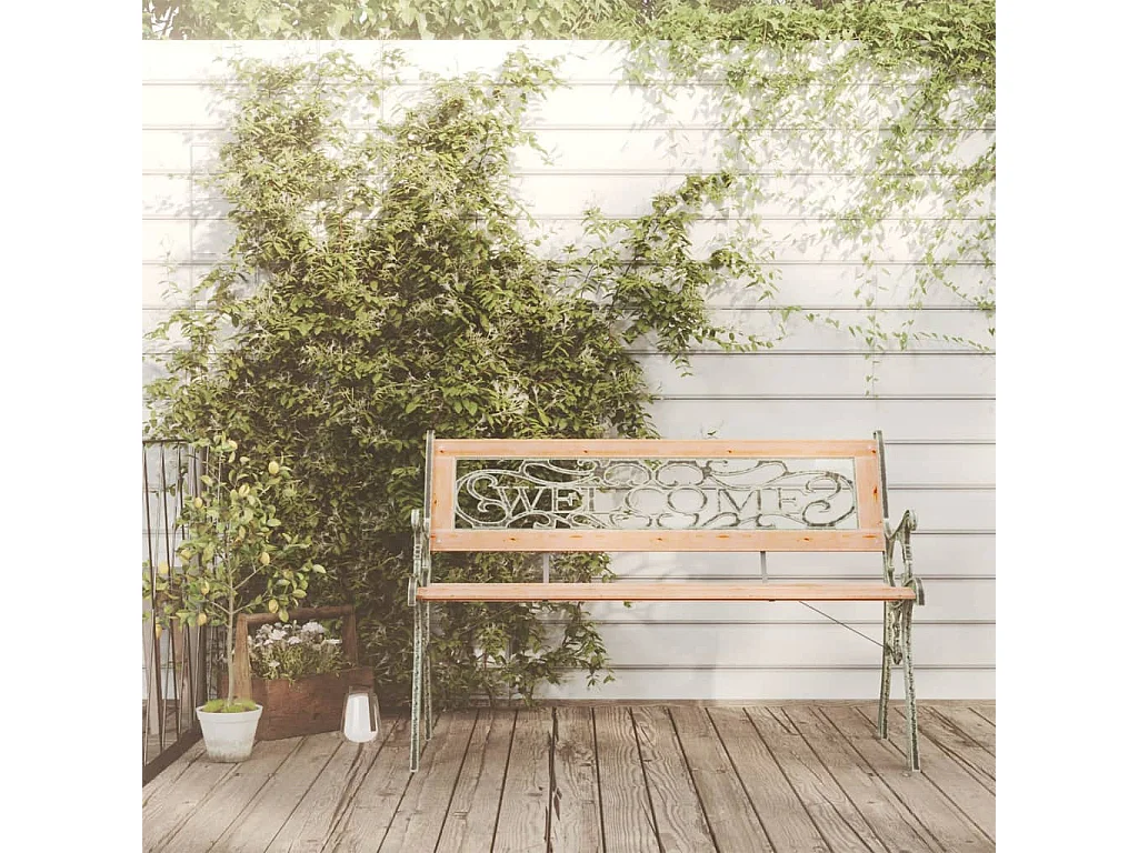 Banco de jardim 122 cm em madeira maciça de abeto