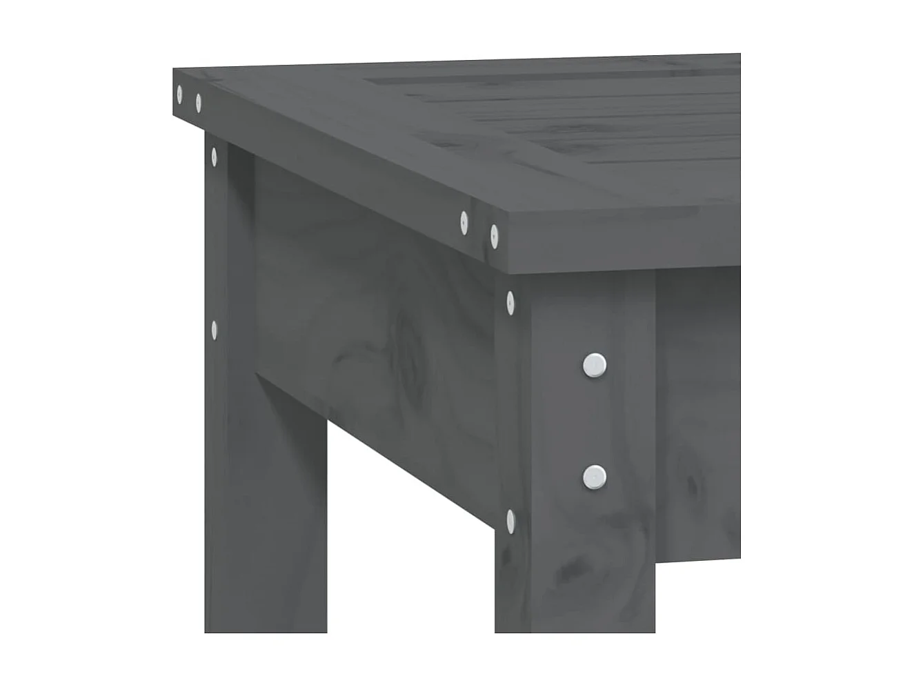 Banco de jardín gris madera maciza de pino 80x44x45 cm