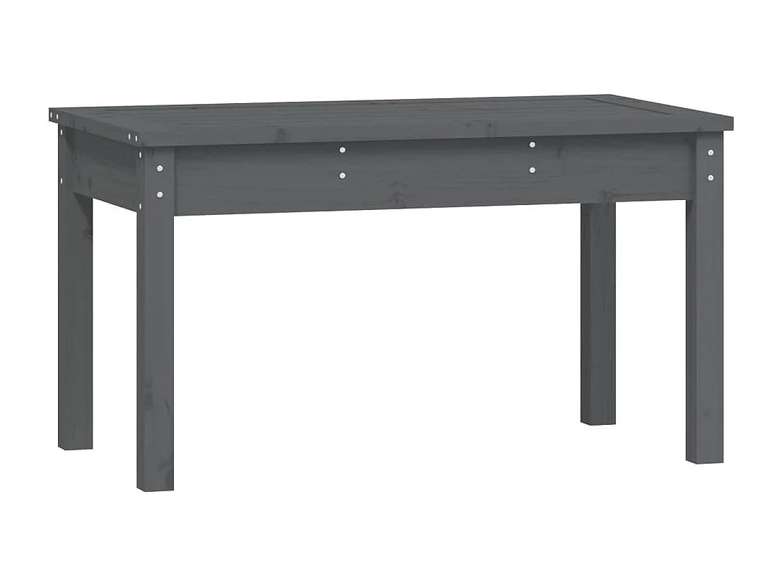 Banc de jardin gris 80x44x45 cm bois massif de pin
