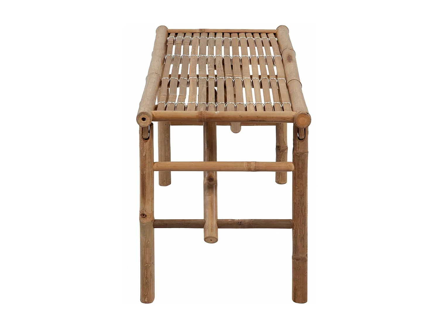 Banc de jardin pliable avec coussin 118 cm Bambou