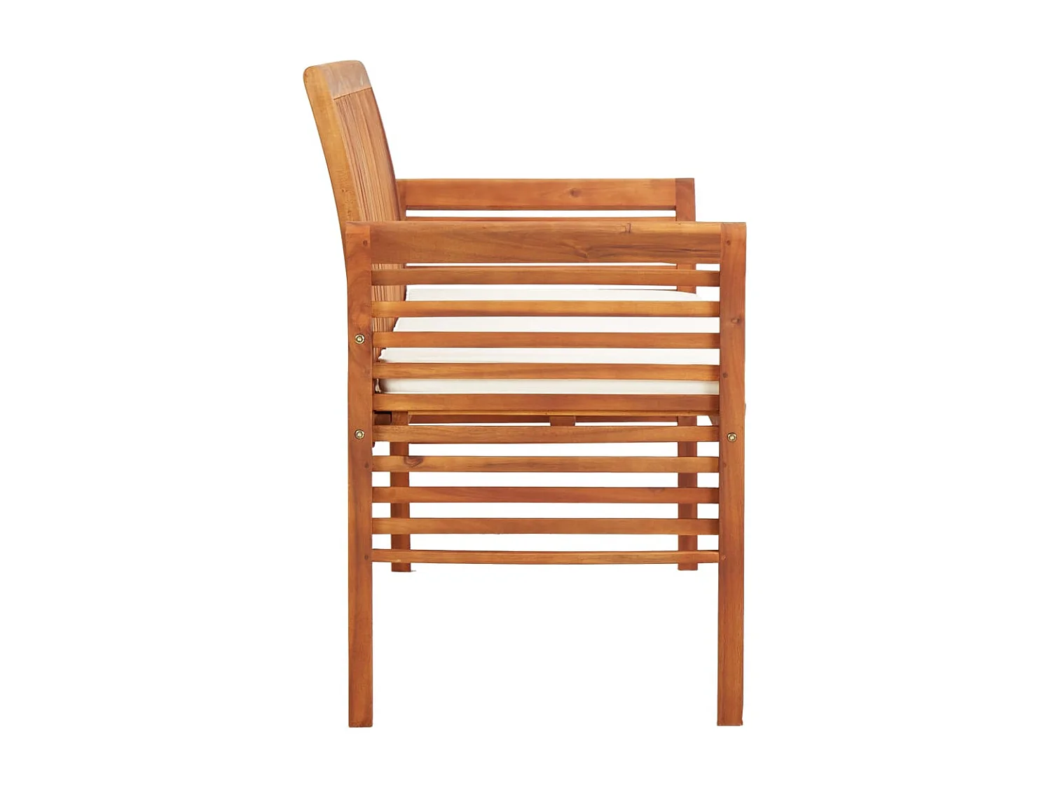 Banc de jardin 3 places avec coussin 150cm Bois d'acacia massif