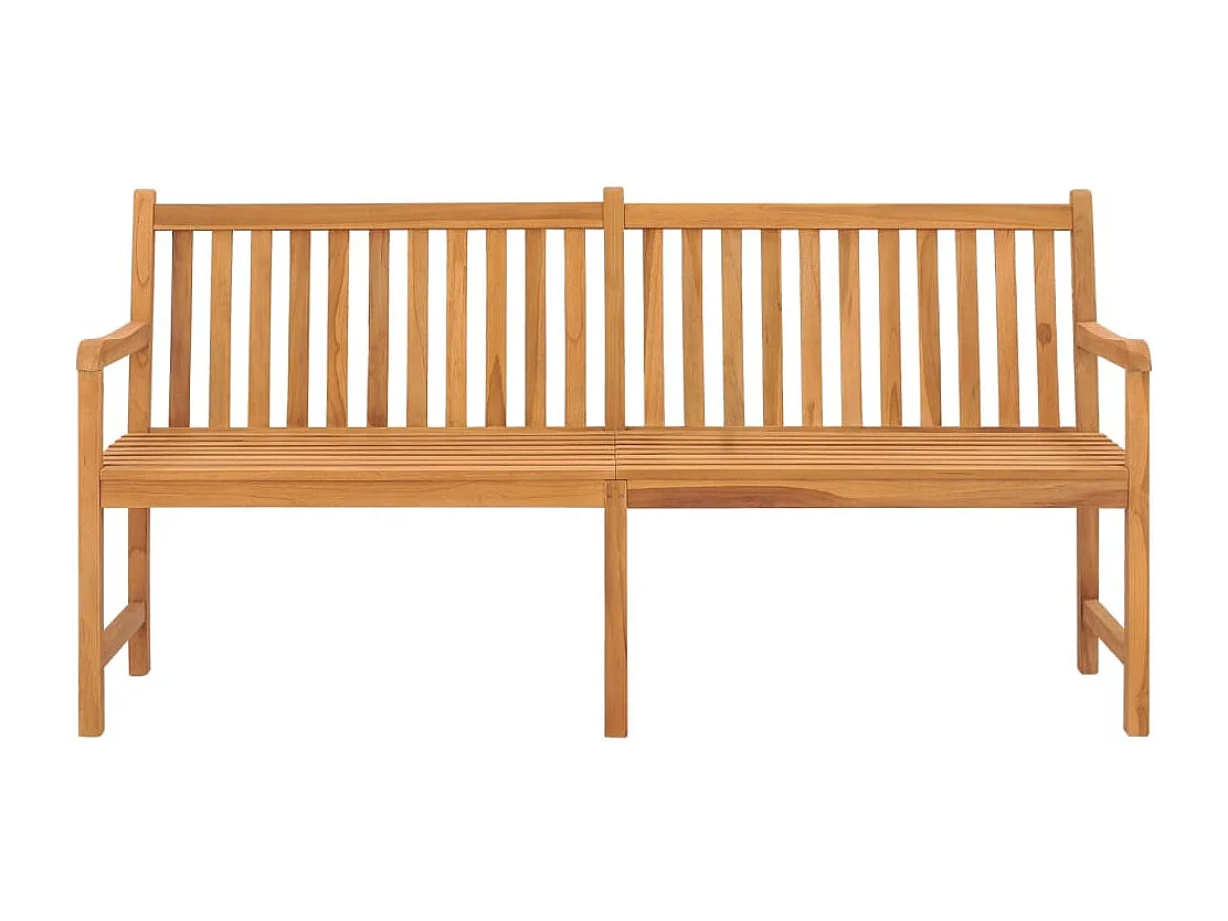 Banco de jardim em madeira maciça de teca de 180 cm