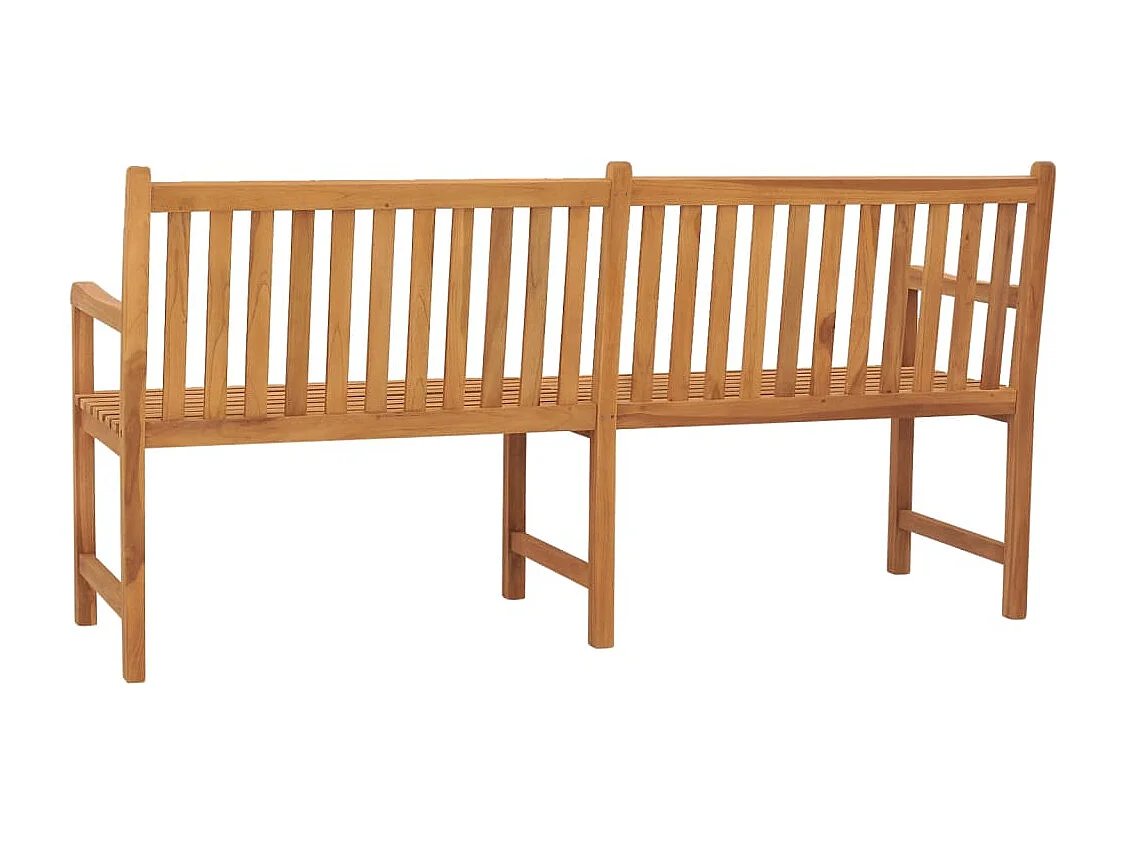 Banco de jardim em madeira maciça de teca de 180 cm