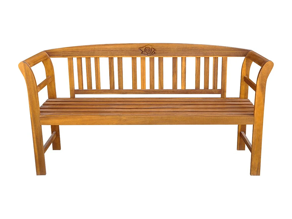 Panca da giardino con cuscino 157 cm Legno massello di acacia