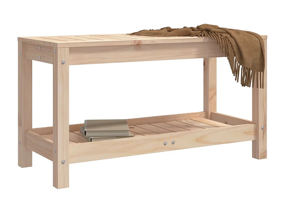Gartenbank 82,5x35x45 cm aus massivem Kiefernholz
